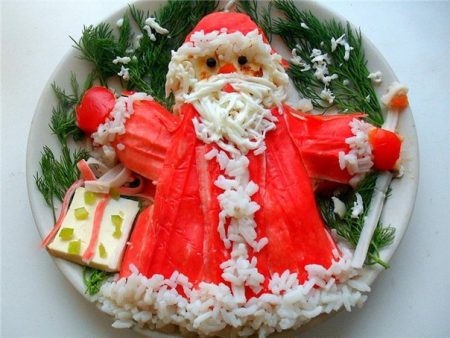 Рецепт приготовления салата «Дед Мороз»