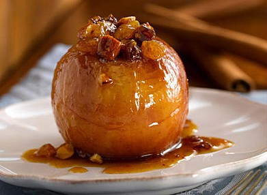 Рецепт приготовления печеных яблок с медом и орехами